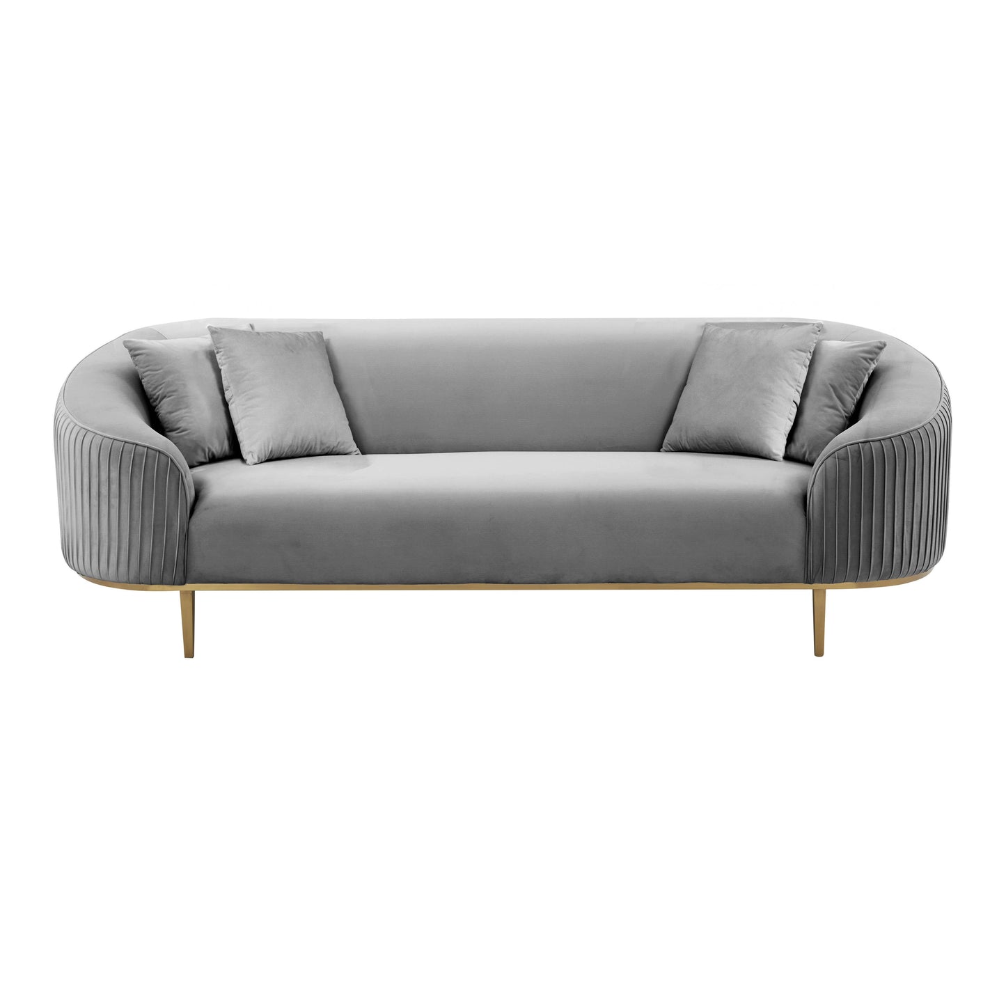 betty light grey pleated sofa