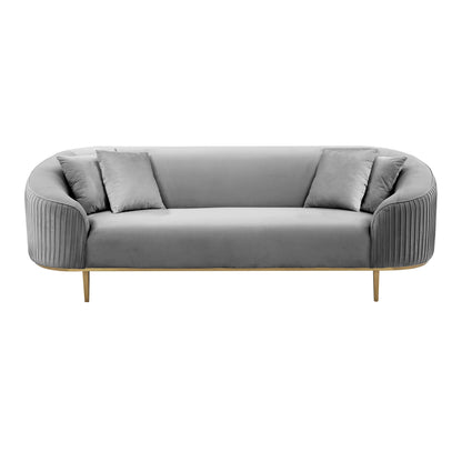 Betty Light Grey Pleated Sofa