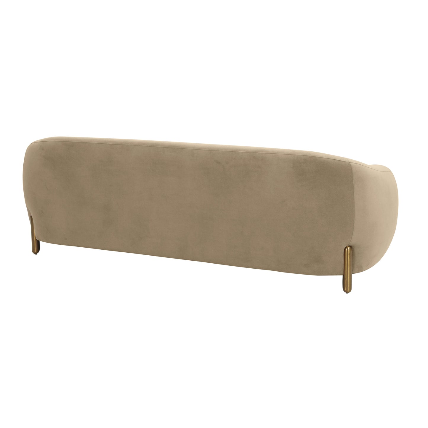 atrani cafe au lait brown velvet sofa