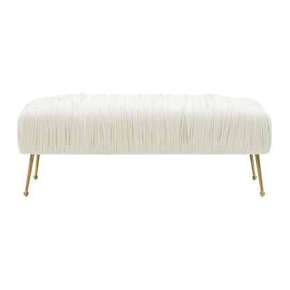 Betty Cream Velvet Bench