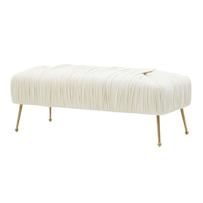 Betty Cream Velvet Bench