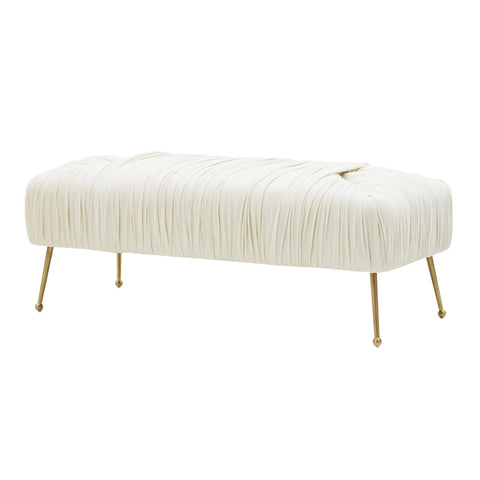 Betty Cream Velvet Bench