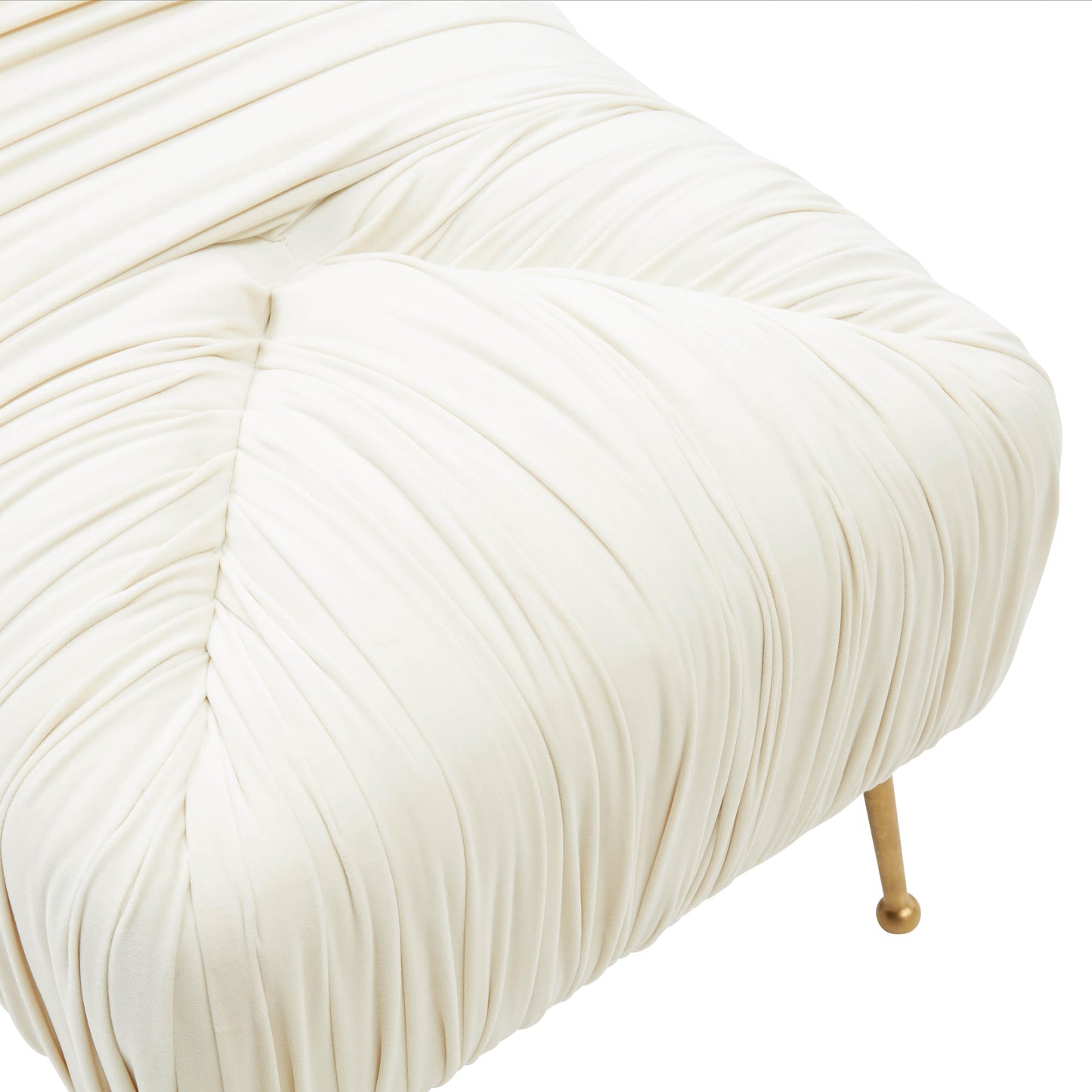 betty cream velvet bench