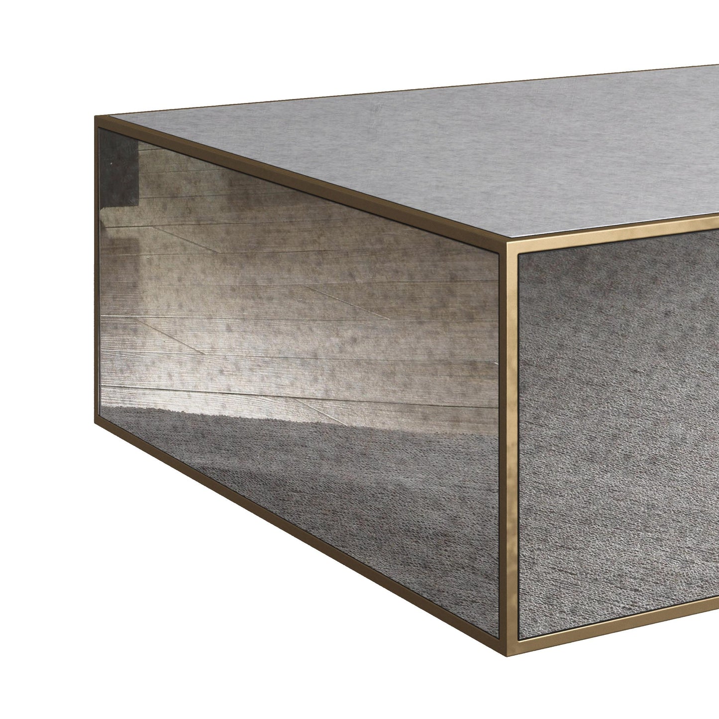 serena mirrored large coffee table