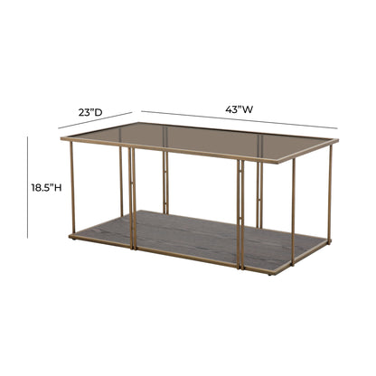 Betty Brown Ash & Glass Coffee Table