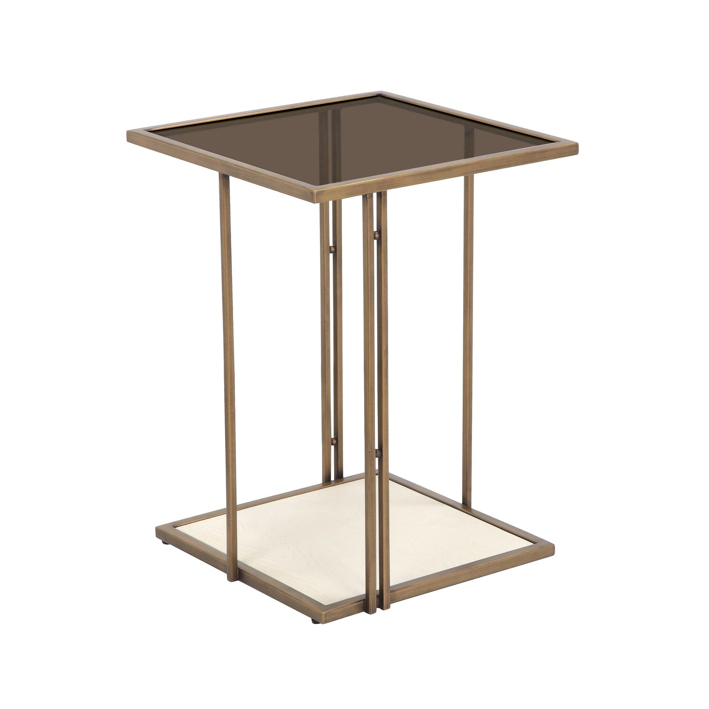 betty cream ash & glass side table