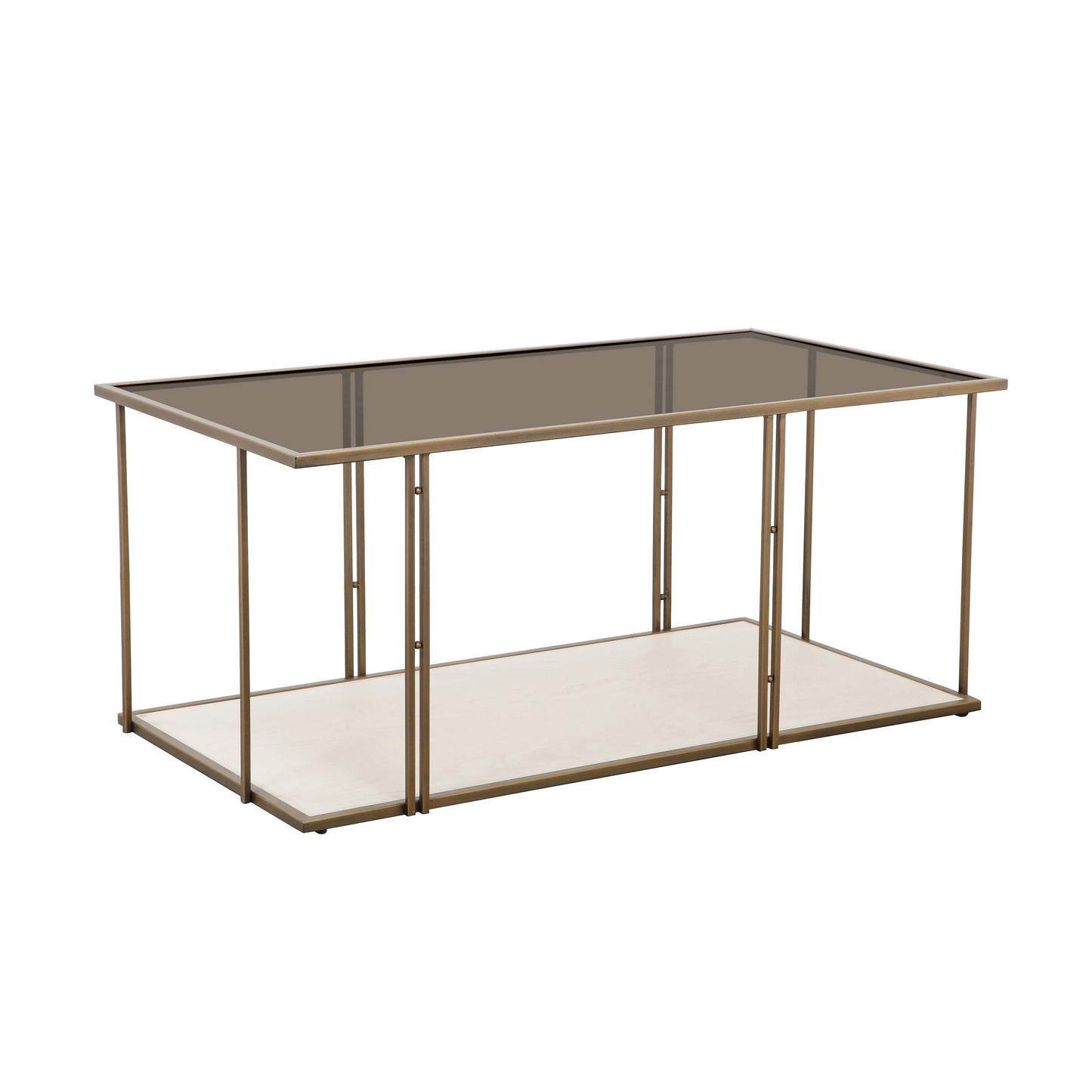 betty cream ash & glass coffee table