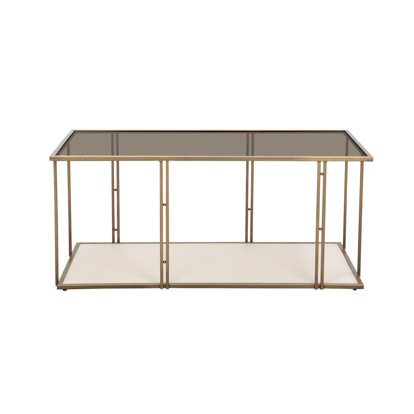 betty cream ash & glass coffee table