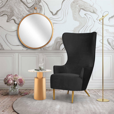 Florence Marais Julia Performance Velvet Wingback Accent Chair by Inspire Me! Home Decor - image 2