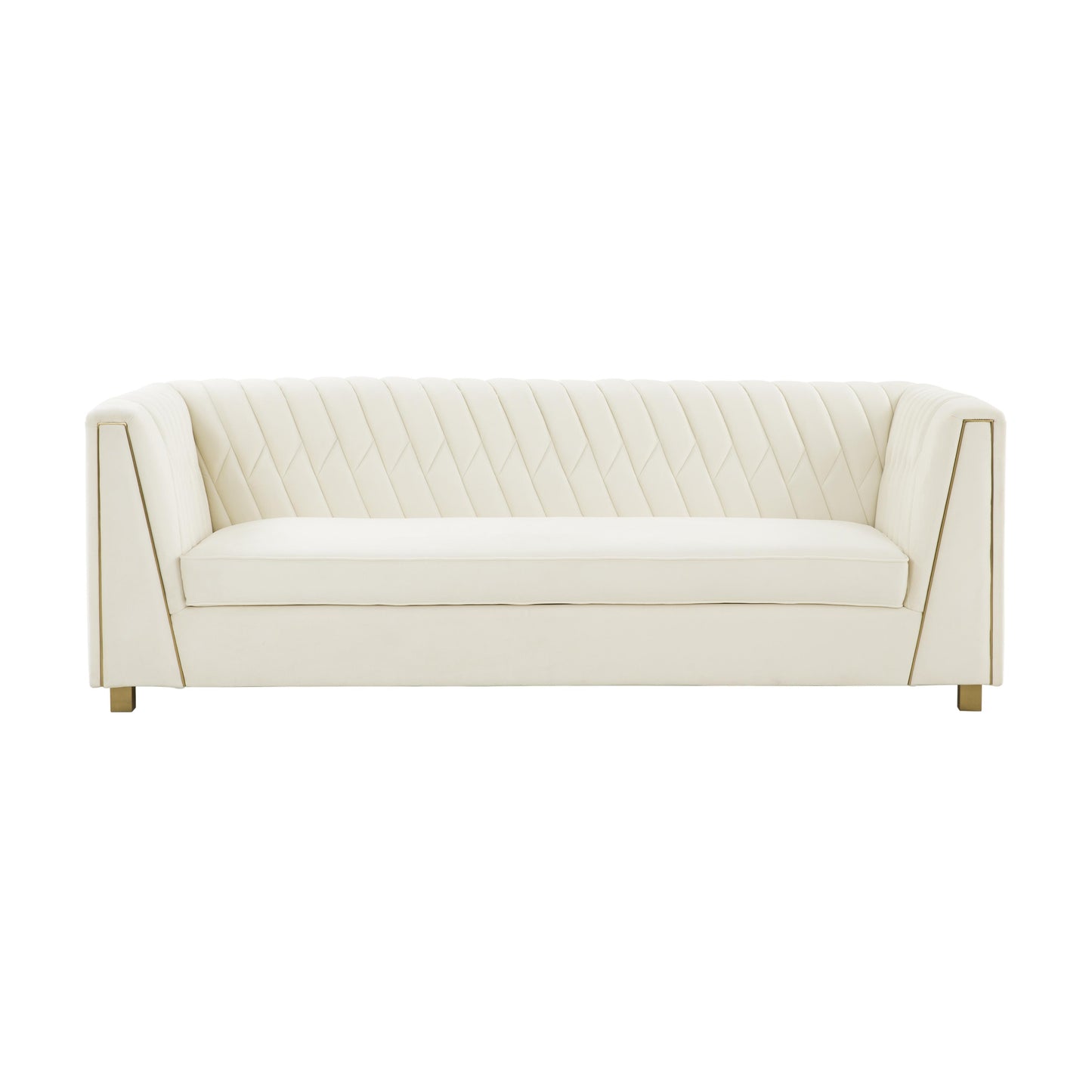 eclipse cream velvet sofa