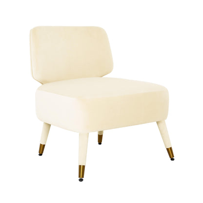 Desiree Cream Velvet Accent Chair