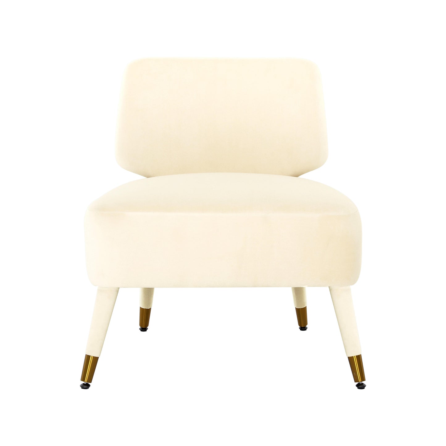 desiree cream velvet accent chair