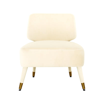 Desiree Cream Velvet Accent Chair