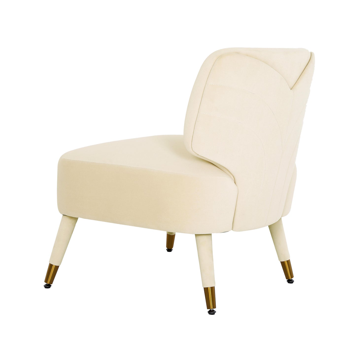 desiree cream velvet accent chair