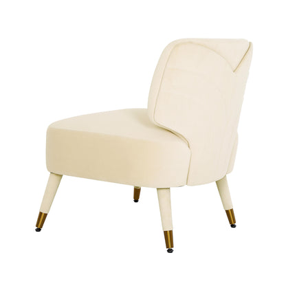 Desiree Cream Velvet Accent Chair