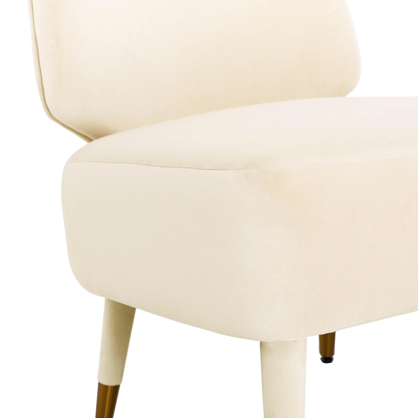 desiree cream velvet accent chair