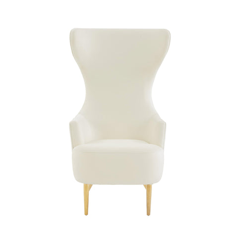 Florence Marais Julia Performance Velvet Channel Tufted Wingback Accent Chair by Inspire Me! Home Decor - image 3