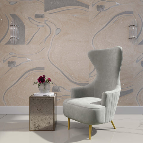 Florence Marais Julia Performance Velvet Channel Tufted Wingback Accent Chair by Inspire Me! Home Decor - image 2