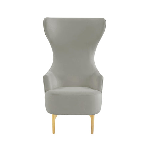 Florence Marais Julia Performance Velvet Channel Tufted Wingback Accent Chair by Inspire Me! Home Decor - image 3
