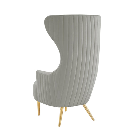 Florence Marais Julia Performance Velvet Channel Tufted Wingback Accent Chair by Inspire Me! Home Decor - image 5
