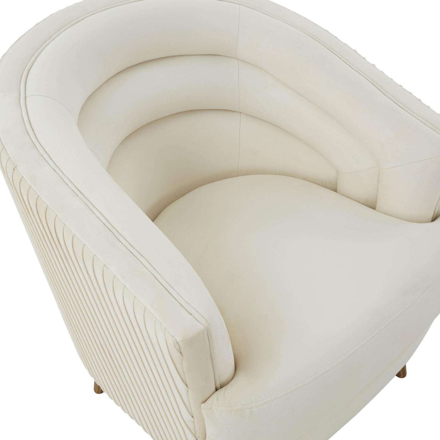 raipur cream velvet accent chair