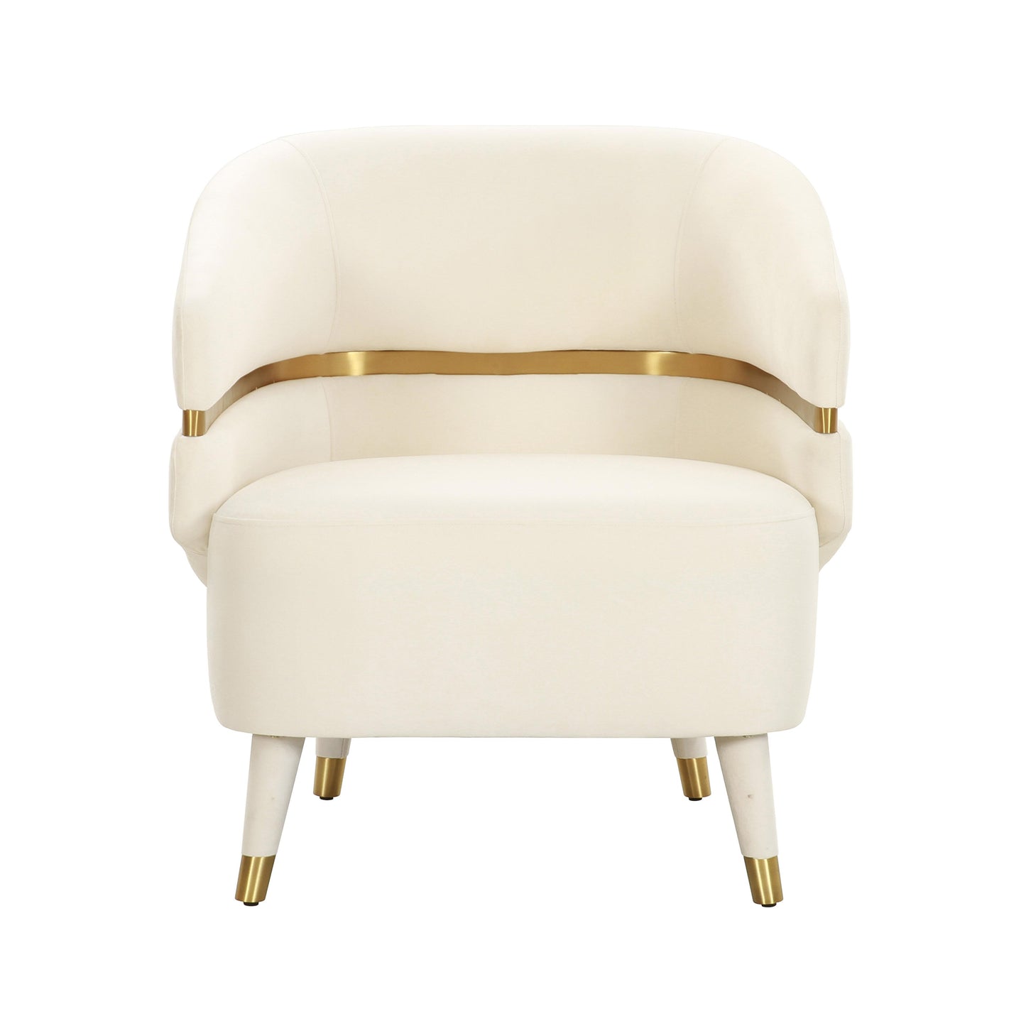 kennedy cream velvet accent chair