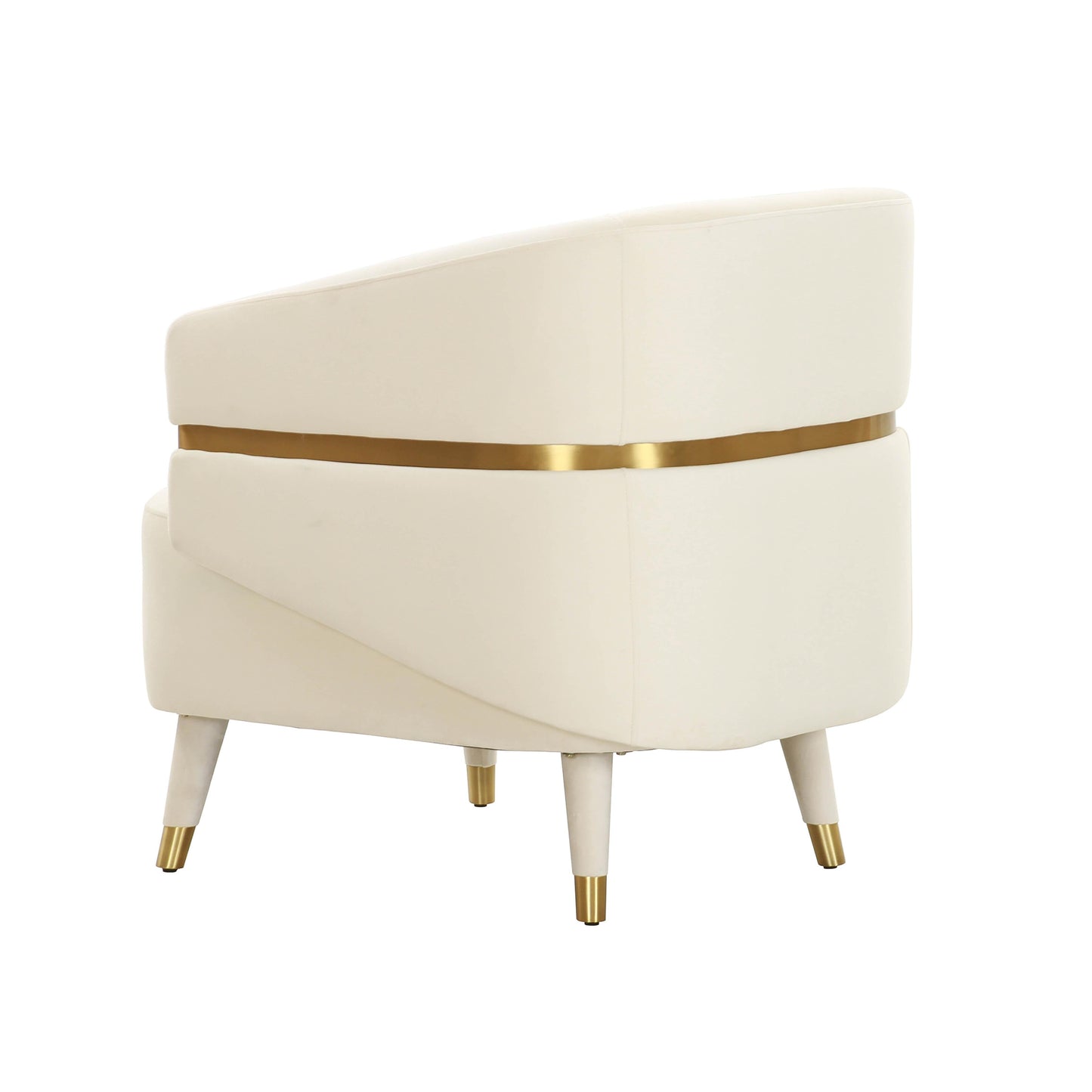 kennedy cream velvet accent chair