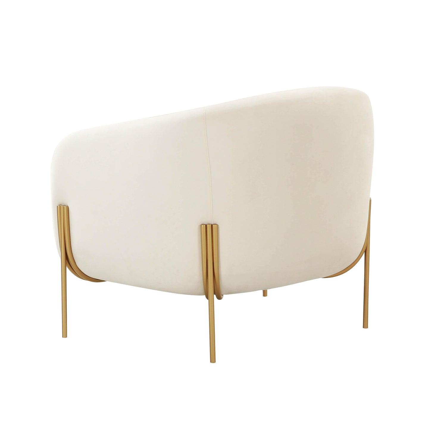 mara cream velvet accent chair