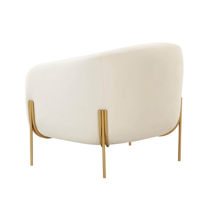 Mara Cream Velvet Accent Chair