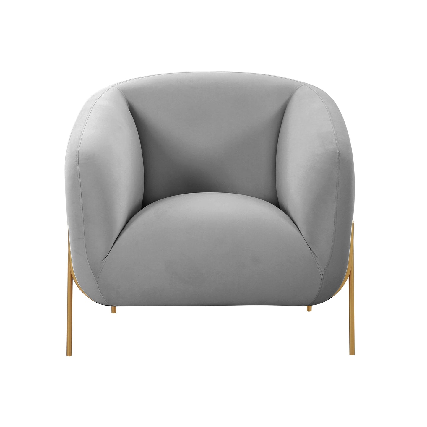 mara grey velvet accent chair