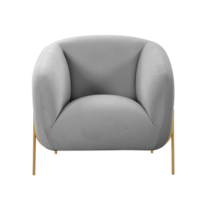 Mara Grey Velvet Accent Chair