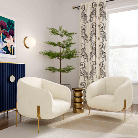 Noemie Marais Cream Performance Vegan Shearling Accent Chair by Inspire Me! Home Decor - image 2