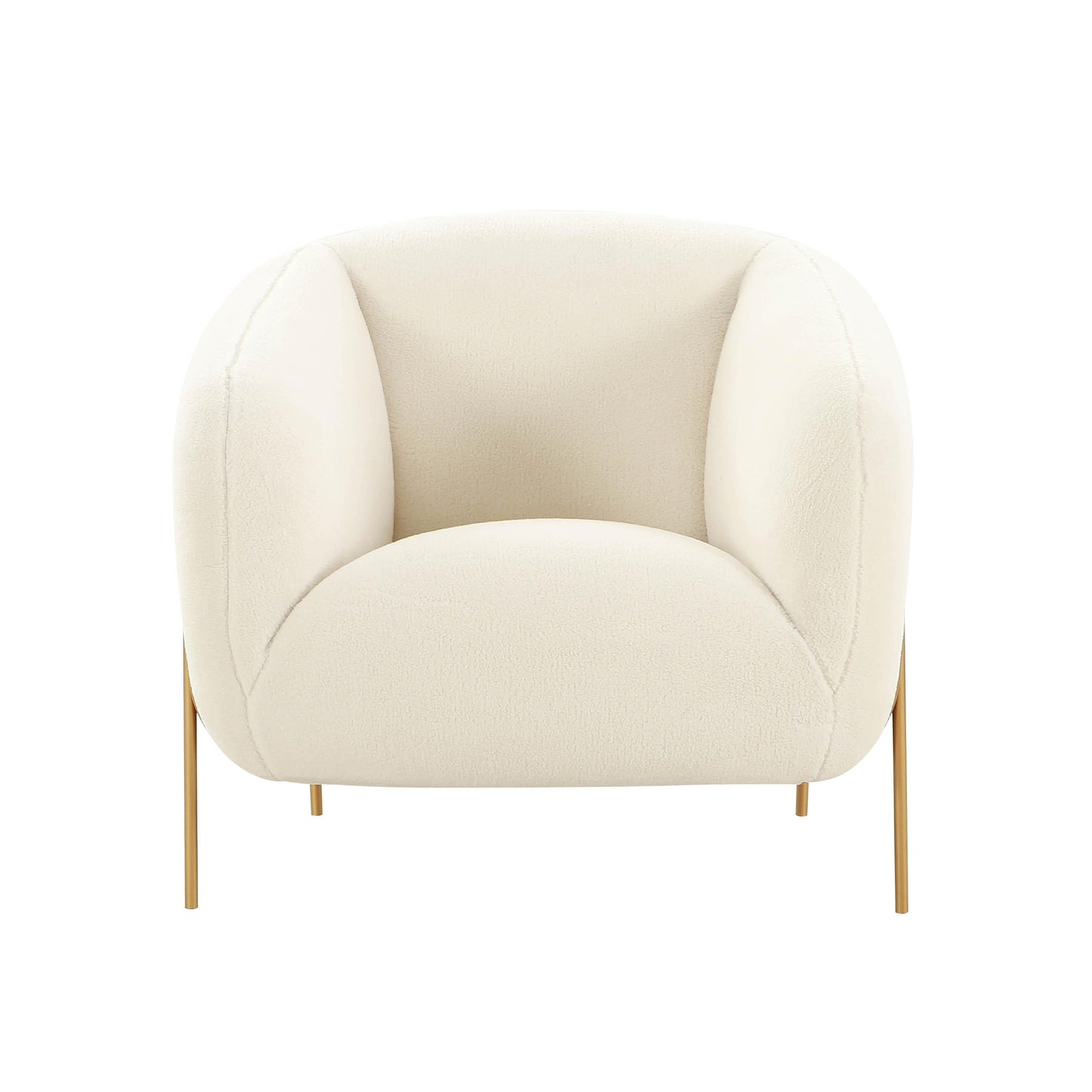 mara cream shearling accent chair