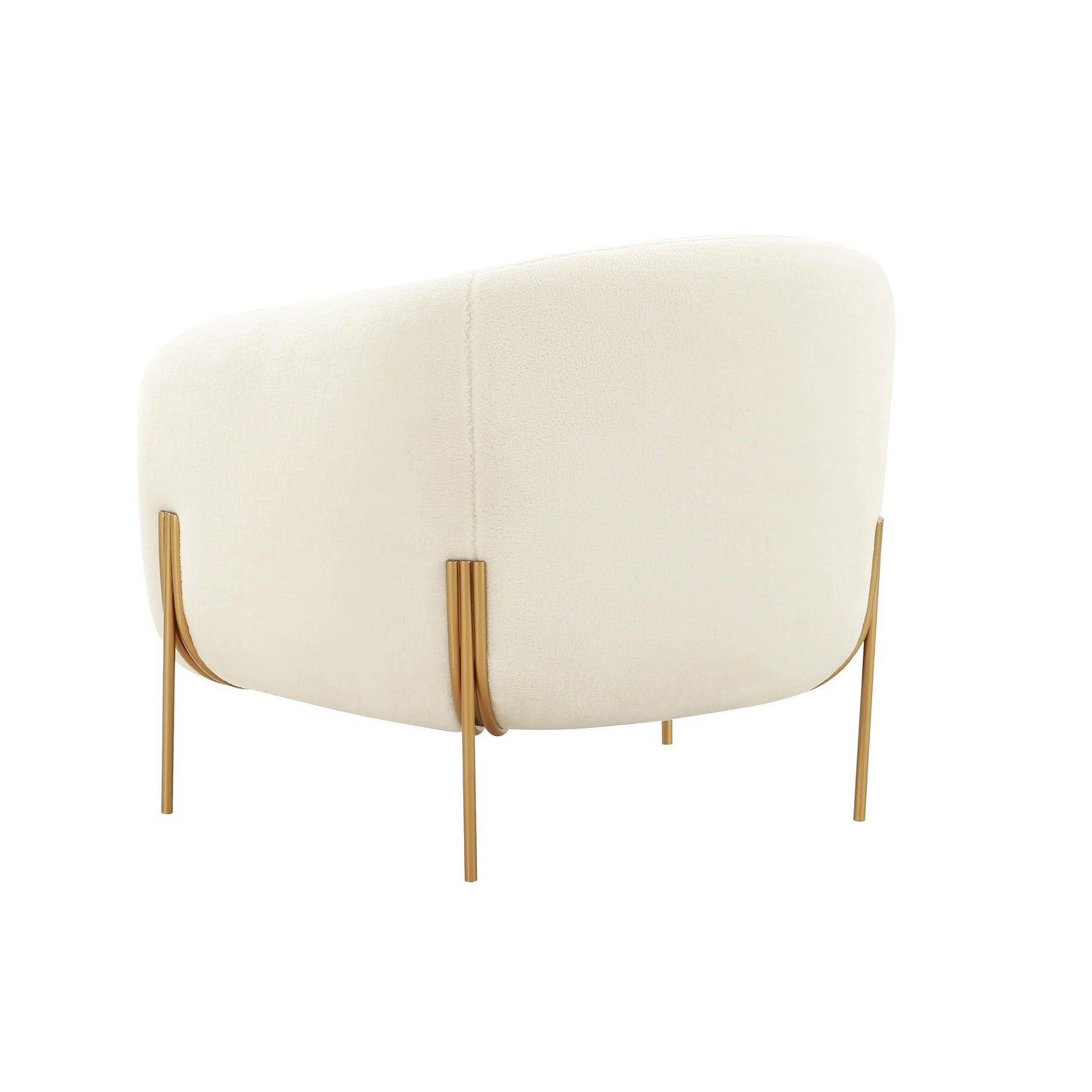 mara cream shearling accent chair