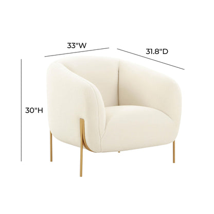 Mara Cream Shearling Accent Chair