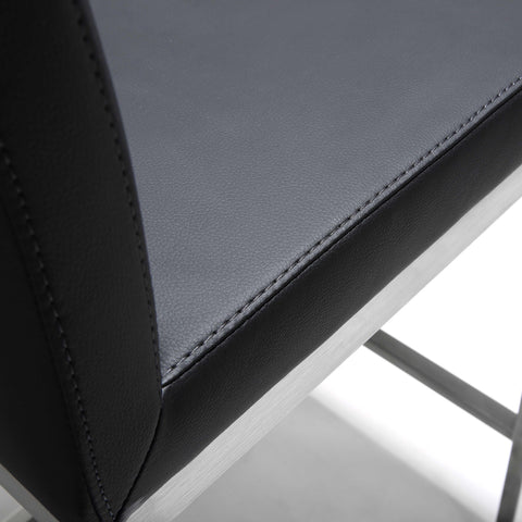 Scarlett Black Stainless Steel Counter Stool - Set of 2