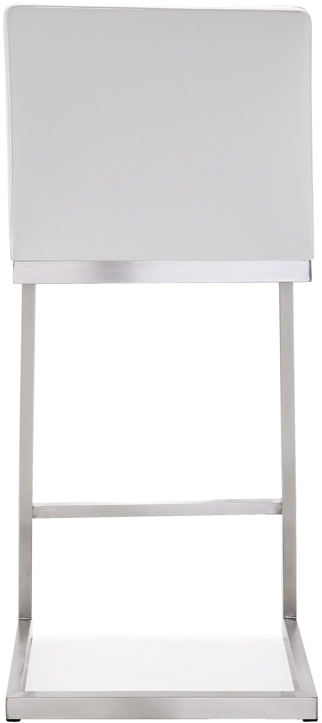 scarlett white stainless steel counter stool - set of 2