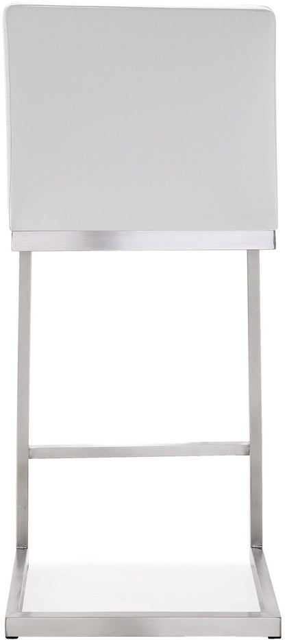 Scarlett White Stainless Steel Counter Stool - Set of 2