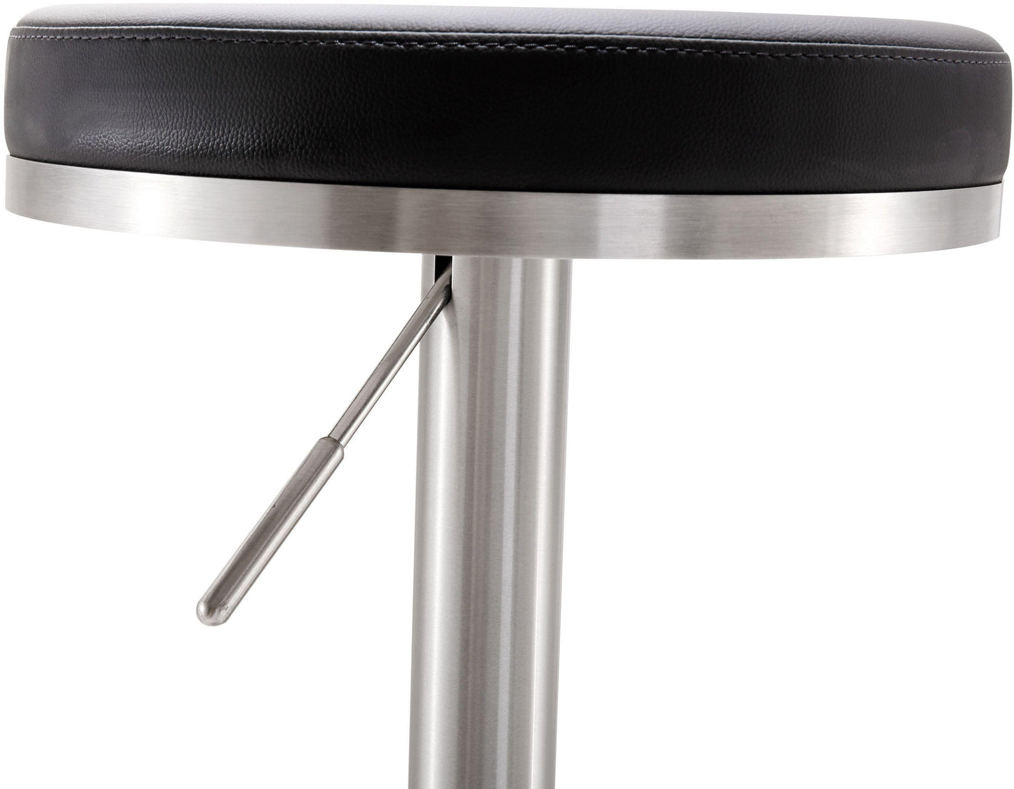 charlee black stainless steel adjustable barstool