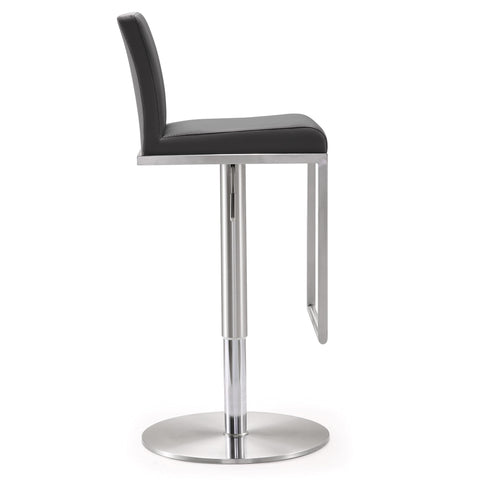 Deco Grey Vegan Leather Adjustable Stool