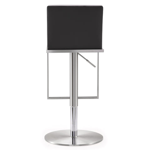 Deco Grey Vegan Leather Adjustable Stool