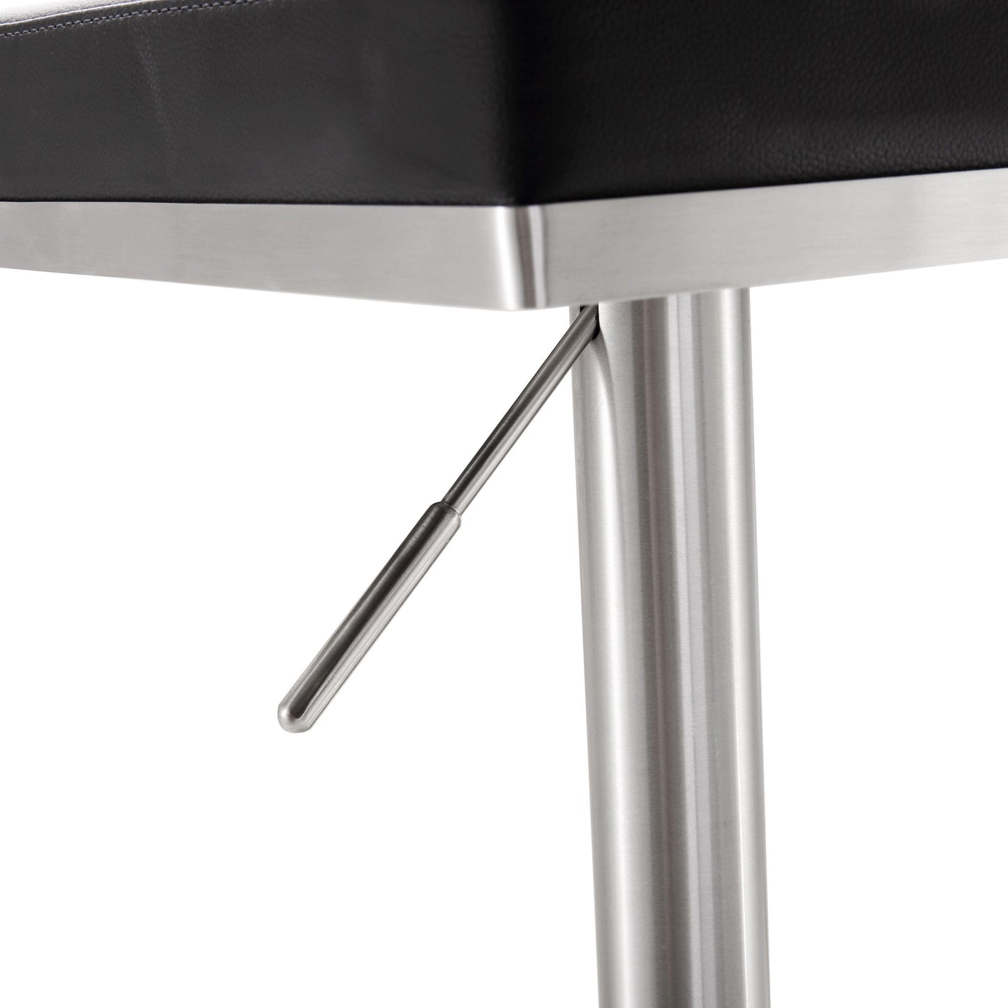 scalloped black stainless steel adjustable barstool