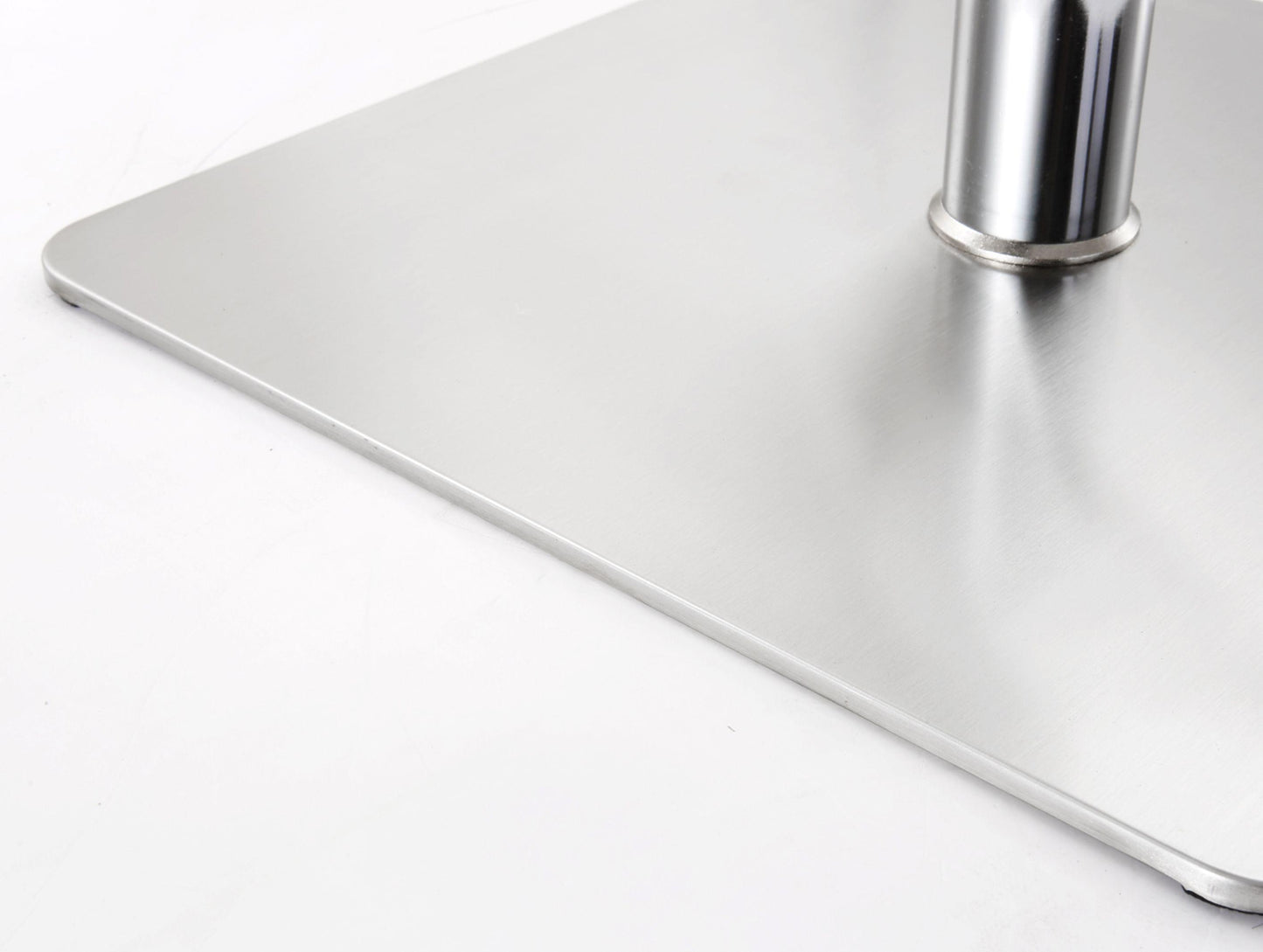 scalloped white stainless steel adjustable barstool