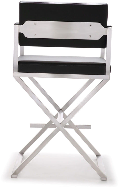 Cloud Black Stainless Steel Counter Stool