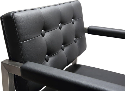 Cloud Black Stainless Steel Counter Stool
