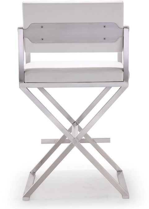 Cloud White Stainless Steel Counter Stool