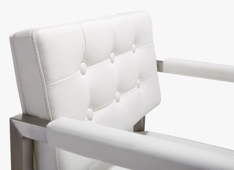 Cloud White Stainless Steel Counter Stool