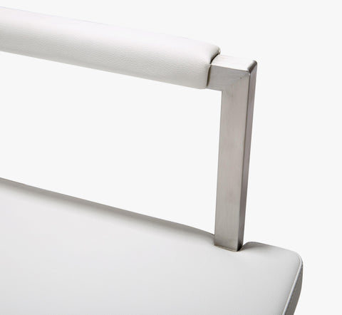 Cloud White Stainless Steel Counter Stool