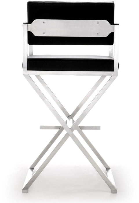 Cloud Black Stainless Steel Barstool
