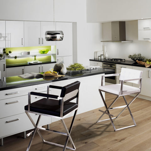 Cloud White Stainless Steel Barstool